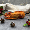 Cooked Australian Rock Lobster with Christmas decoration in Singapore.